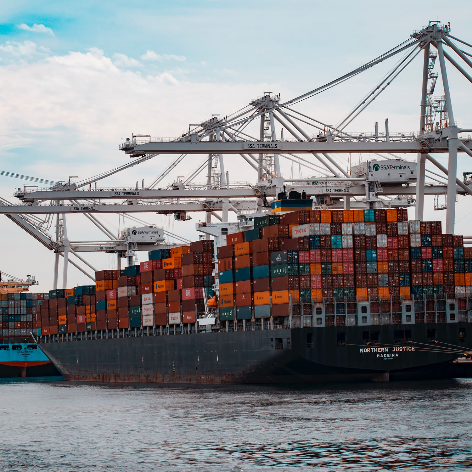 Containers on a Ship